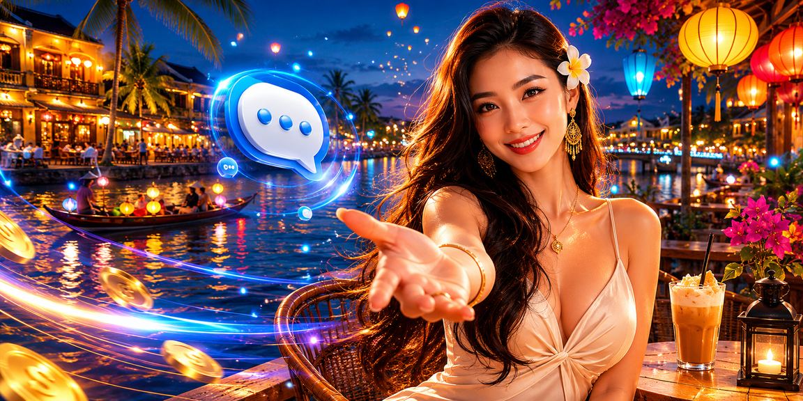 Người dùng tại Hội An kiểm tra thông tin cashback trên điện thoại